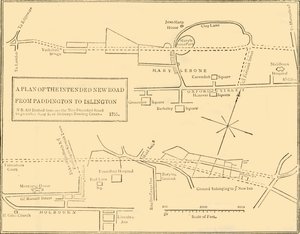 Grundriss der neuen Straße von Islington zur Edgware Road