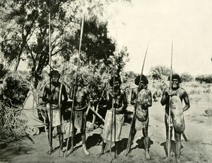 Gruppe von Aborigines-Männern, Queensland, Australien, 1901