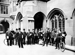 Gruppe von Boten des Wahlbüros, Houses of Parliament, Westminster, London, ca. 1905