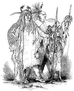 Gruppe von Grenzindianern, spätes 18. Jahrhundert, um 1880 von Unbekannt