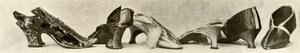 Gruppe von Pantoffeln 1735, 1770 und 1780, 1937