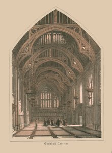 Innenansicht der Guild Hall, 1886 von Unbekannt