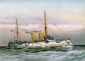 HMS Magicienne, Royal Navy 2. Klasse Kreuzer, um 1890-1893
