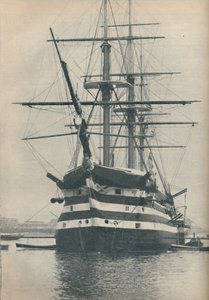 HMS Victory bevor sie 1922 ins Trockendock verlegt wurde, 1936 von Unbekannt