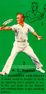 H. C. Hopman - Rückhand-Lob-Volley, um 1935