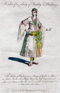 Kleidung einer Dame von Qualität in Barbary, 18.-19. Jahrhundert von Unbekannt