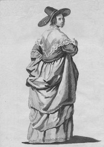 Kleidung einer Kaufmannsfrau aus London im Jahr 1640, 1776