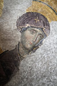 Hagia Sophia: Deesis-Mosaik - Jungfrau Maria, Istanbul, Türkei von Unbekannt