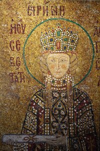 Hagia Sophia Mosaik: Kaiserin Irene hält eine Schriftrolle, Istanbul, Türkei von Unbekannt