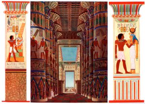 Säulenhalle im Großen Tempel von Karnak, Ägypten, 1933-1934 von Unbekannt