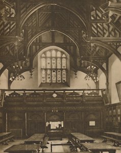 Halle von Grays Inn, wo die Komödie der Irrungen zu Shakespeares Lebzeiten aufgeführt wurde, um 1935