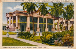 Hamburg American Line Büro in Cristobal, Kanalzone, um 1920er Jahre von Unbekannt