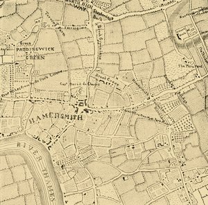 Hammersmith im Jahr 1746, ca. 1878 von Unbekannt