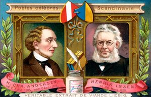 Hans Christian Andersen und Henrik Ibsen, ca. 1900