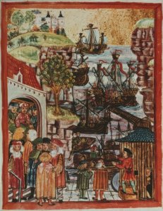 Hansische Schiffe 1497 von Unbekannt