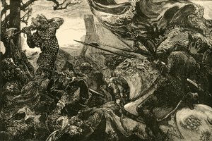 Harold in der Schlacht von Hastings, 1066, 1890