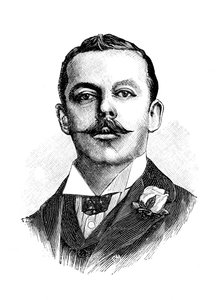 Harry John Lawson, englischer Erfinder eines Sicherheitsfahrrads, 19. Jahrhundert von Unbekannt