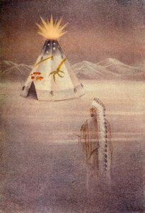 Er beschrieb ein großes Tipi, 1914 von Unbekannt