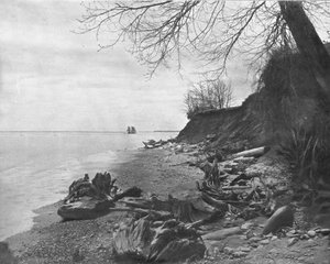 Auf dem Weg zum Ufer, Lake Michigan, USA, um 1900