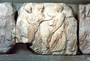 Kälber zum Opfer geführt, vom Südfries des Parthenon