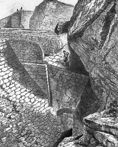 Heinrich Schliemanns Ausgrabung in Troja. Aus: Götter, Gräber und Gelehrte von C. W. Ceram