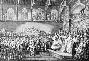 Heinrich III. erneuert die Magna Carta im Jahr 1253, 1905 von Unbekannt