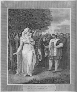 Heinrich VIII. in Wut mit dem Kanzler, der kam, um Catherine Parr zu verhaften, 1838 von Unbekannt