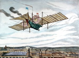 Hensons und Stringfellows Entwurf einer dampfbetriebenen Flugmaschine, 1843
