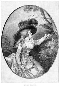 Ihre Königliche Hoheit Prinzessin Elisabeth, 3. Tochter von Georg III., 19. Jahrhundert von Unbekannt