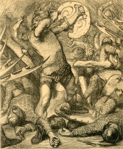 Hereward kämpft sich durch das normannische Heer, um 1890