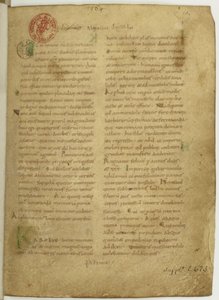 Historia Brittonum von Nennius. Erste Seite des Manuskripts, 11. Jahrhundert