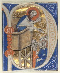 Historiierte Initiale aus einer Bibel, 1200er von Unbekannt