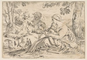Heilige Familie mit der heiligen Elisabeth und dem heiligen Johannes dem Täufer, Kopie in umgekehrter Richtung