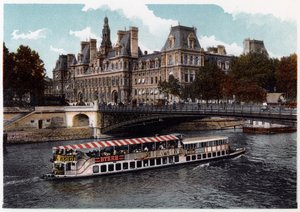 Hotel de Ville, Paris, um 1900 von Unbekannt
