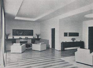 Haus in Bukarest von Rudolf Frankel - Das Wohnzimmer von Unbekannt