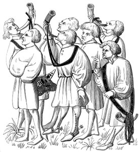 Wie man schreit und Hörner bläst, 15. Jahrhundert, 1849