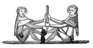 Menschliches Quintain-Wettbewerb