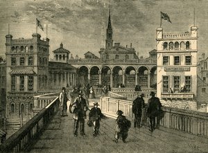 Hungerford Market, von der Brücke, 1850, 1881