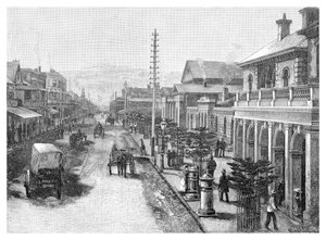 Hunter Street, Newcastle, New South Wales, Australien, 1886