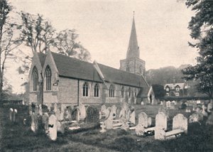 Hursley Kirche und Pfarrhaus, 1904