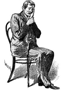 Hypnose-Subjekt leidet unter imaginärem Zahnschmerz, 1891