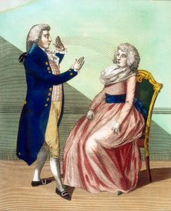 Hypnotiseur hypnotisiert einen Patienten, um 1795