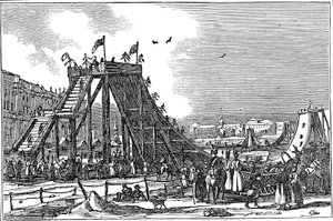 Eisberg, künstliche Schlittenbahn, Russland, 1833