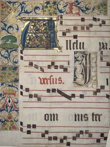 Illuminierte Initialen und Rand