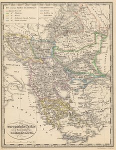 Illustration aus dem Buch Atlas over alle Jordens Dele von unbekanntem Autor und veröffentlicht von Chr. Steen & Søn (Kjøbenhavn, 1857) von Unbekannt