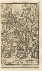 Illustration aus De re metallica libri XII von Georgius Agricola, 1556