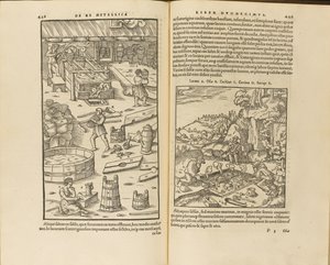Illustration aus De re metallica libri XII von Georgius Agricola, 1556 von Unbekannt