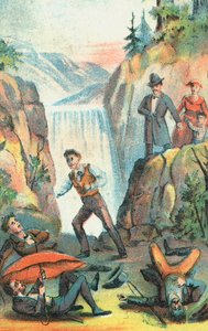 Illustration aus einem Plakat, das eine Theaterproduktion von Onkel Toms Hütte bewirbt, 1870 von Unbekannt