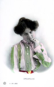 Verliebt, französische Postkarte, um 1900 von Unbekannt