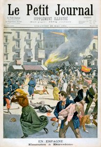 In Spanien brechen Unruhen in Barcelona aus, 1901